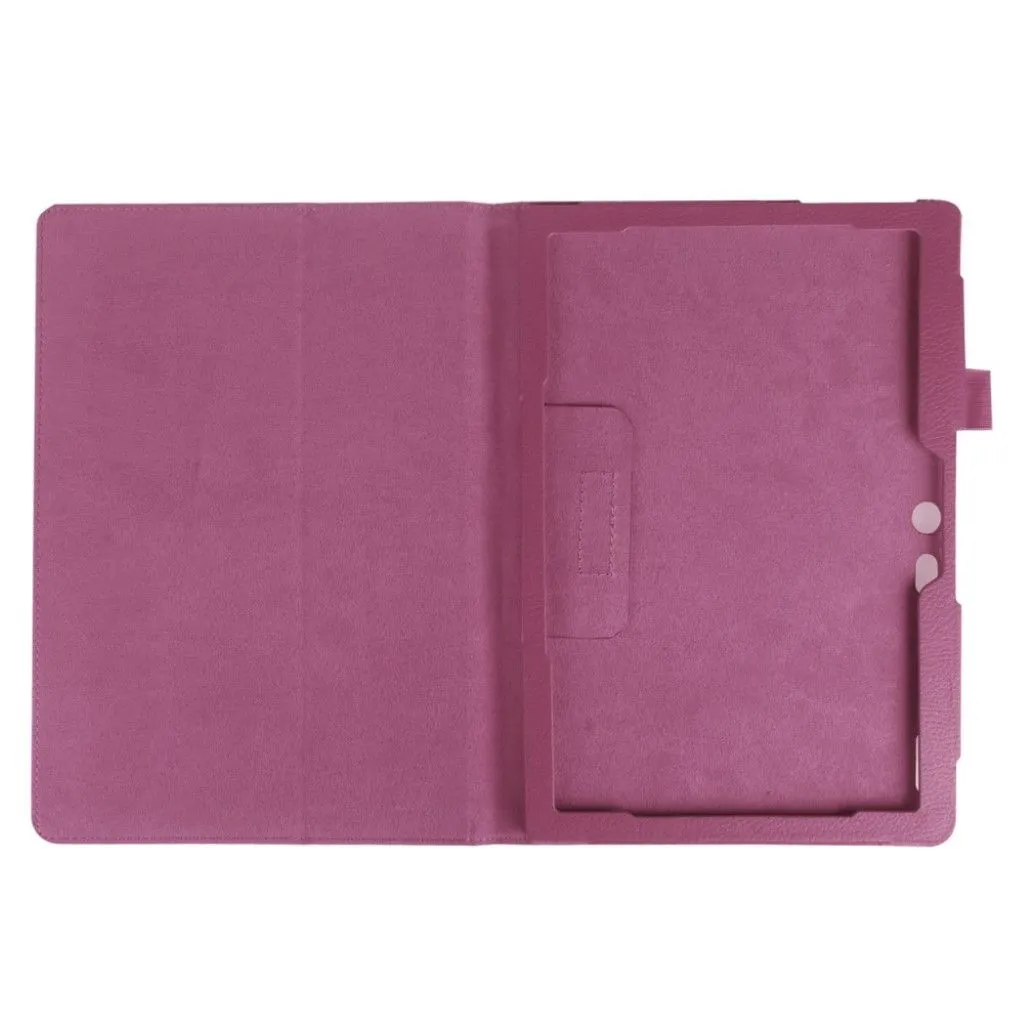 Lenovo Tab 10 TB-X103F litchi skin leather flip case - Purple