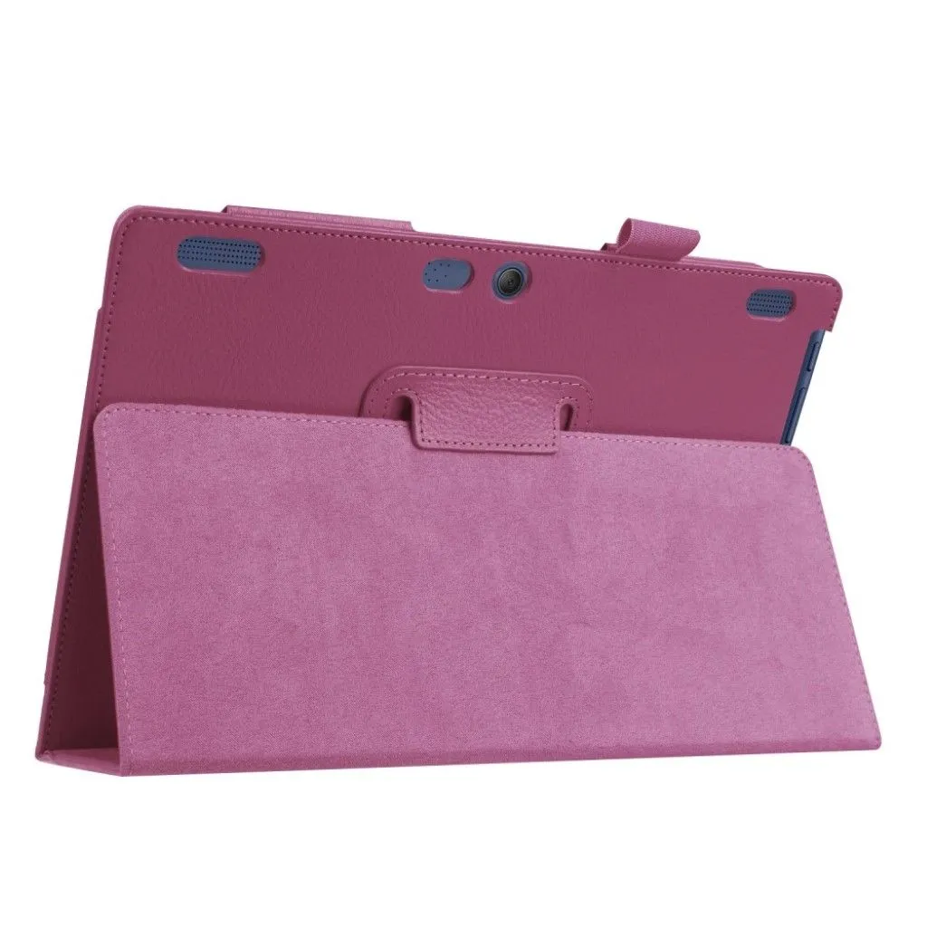 Lenovo Tab 10 TB-X103F litchi skin leather flip case - Purple