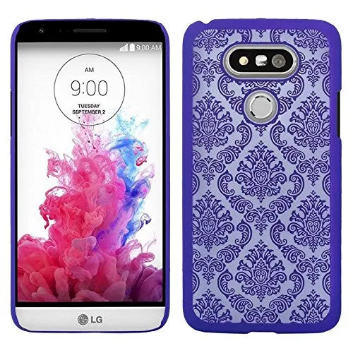 LG G5 Case, Ultra Slim Damask Vintage Hard Case Cover for LG G 5 - Purple