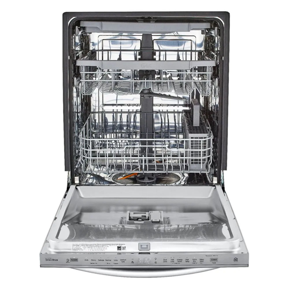 LG - Top Control Smart wi-fi Enabled Dishwasher with QuadWash™ - Stainless steel