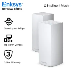 Linksys Velop MX8400 Tri-Band AX4200 Mesh WiFi 6 System (2件裝) (3 years)