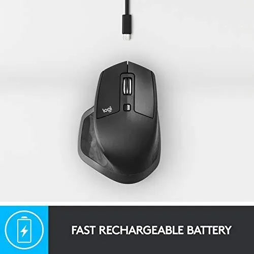 Logitech MX Master 2S Wireless Mouse with FLOW Cross-Computer Control and File Sharing for PC and Mac