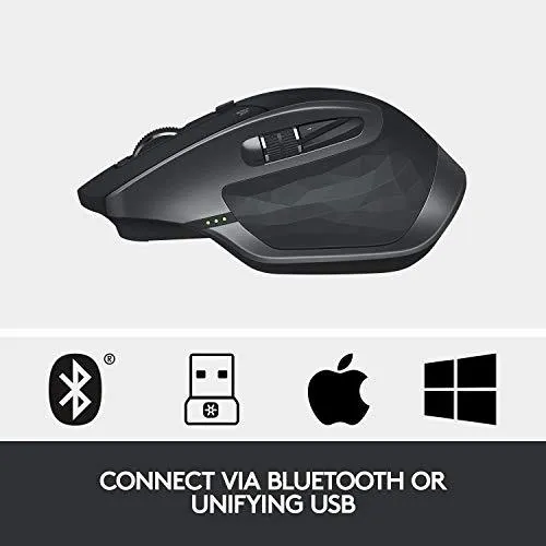 Logitech MX Master 2S Wireless Mouse with FLOW Cross-Computer Control and File Sharing for PC and Mac