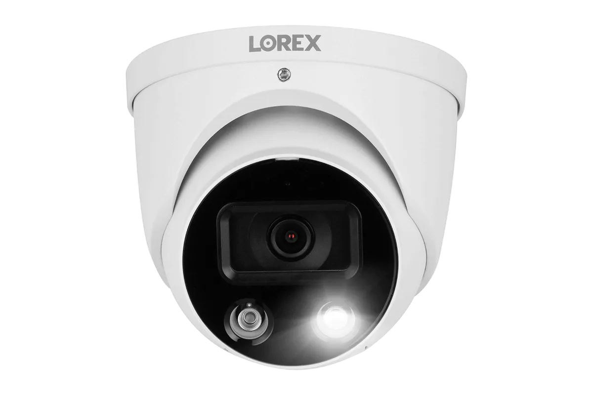 Lorex Fusion 4K (16 Camera Capable) 3TB Wired NVR System with Dome Cameras Featuring Smart Deterrence and Two-Way Talk