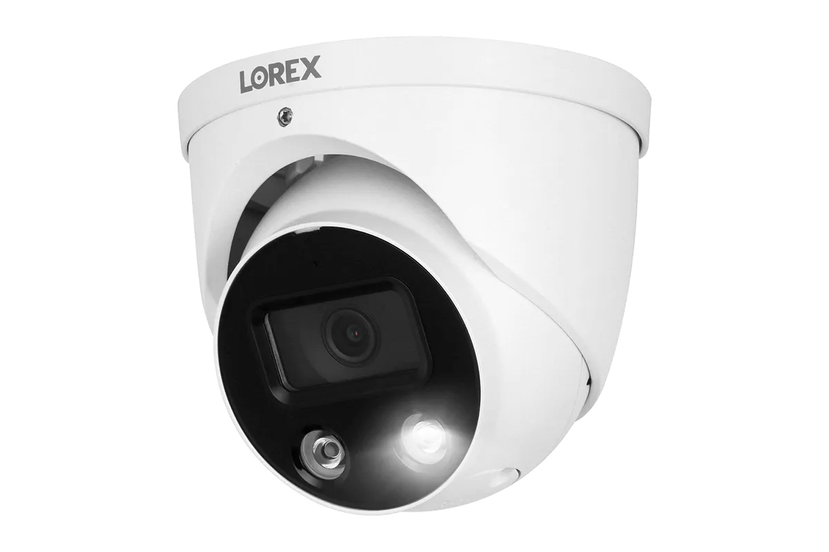 Lorex Fusion 4K (16 Camera Capable) 3TB Wired NVR System with Dome Cameras Featuring Smart Deterrence and Two-Way Talk