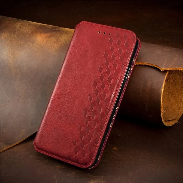 Luxury Leather Case For iPhone Plus Flip Wallet Card Slot Stand