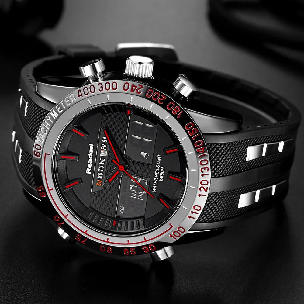 Luxury Mens Sports Waterproof LED Digital Quartz Men Military Wrist Watch