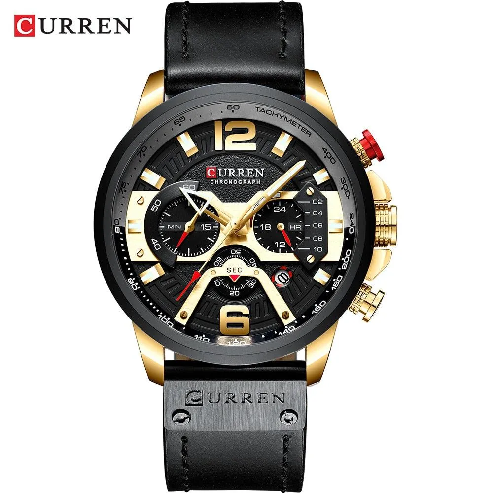 Luxury Watch For Men Quartz Chronograph Sport Waterproof Man Watches Military Fashion Stainless Steel Wristwatch Clock