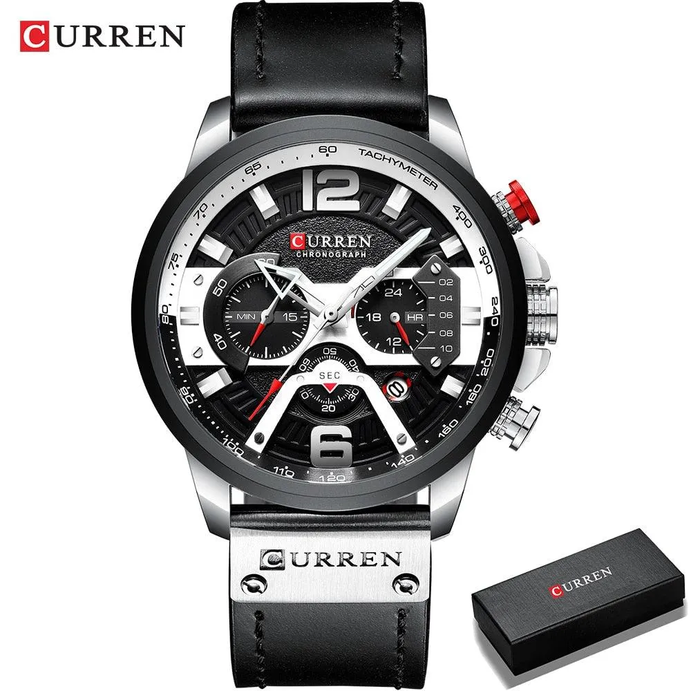 Luxury Watch For Men Quartz Chronograph Sport Waterproof Man Watches Military Fashion Stainless Steel Wristwatch Clock