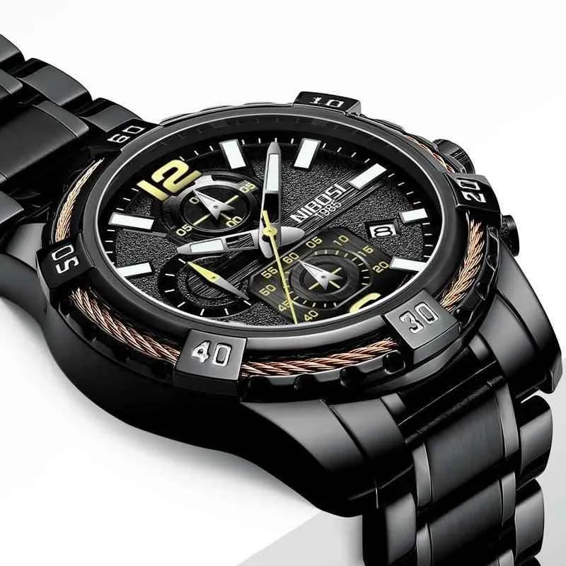 Luxury Waterproof Sport Watch for Men - Simple, Full Steel Design - MSCWAQ58