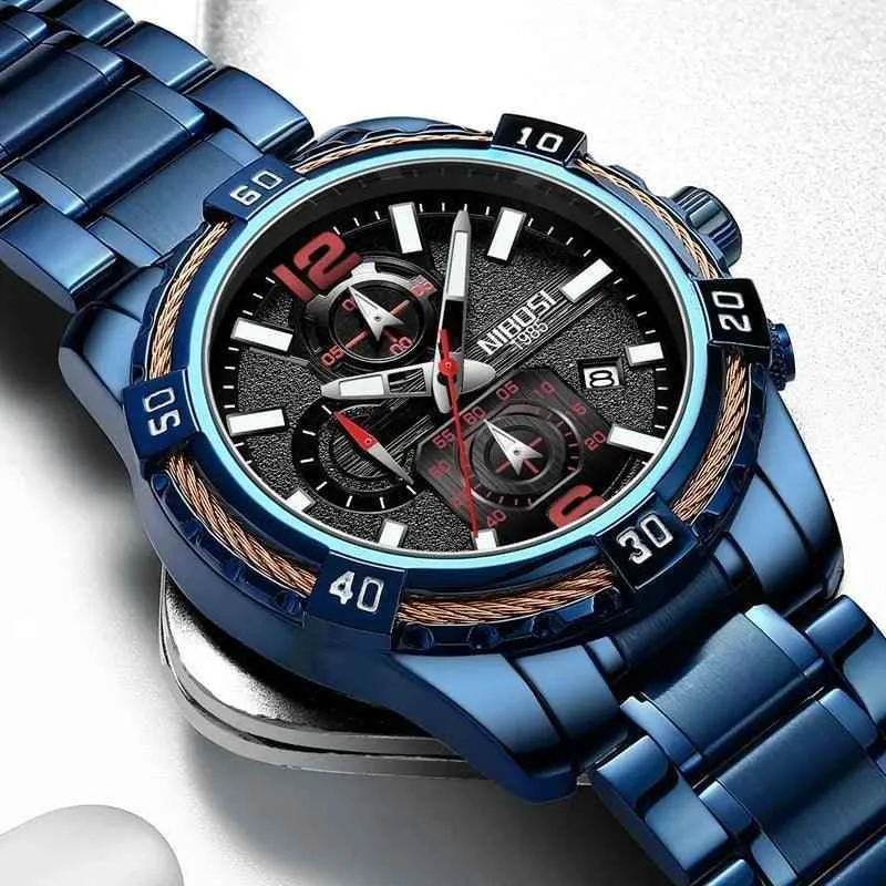 Luxury Waterproof Sport Watch for Men - Simple, Full Steel Design - MSCWAQ58