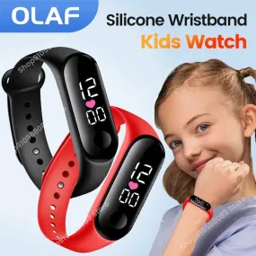 M3 Kids Digital Watches Adjustable Silicone Strap Waterproof Children's Watch Boys Sports Wrist Electronic Smart Watch For Kids