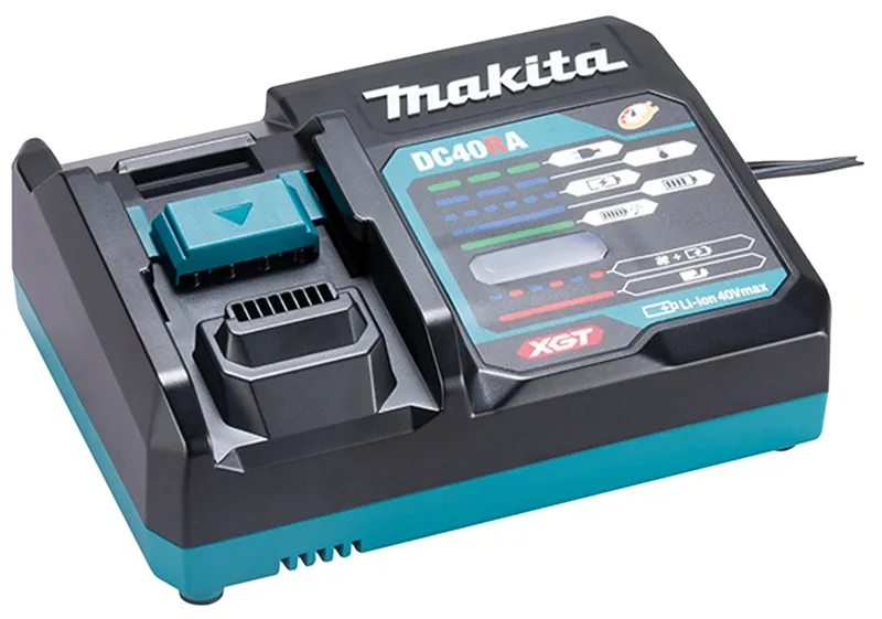 Makita XGT DC40RA Rapid Optimum Charger, 40 V Input, 2.5, 4, 5 Ah, 28, 45, 50 min Charge :EA: QUANTITY: 1