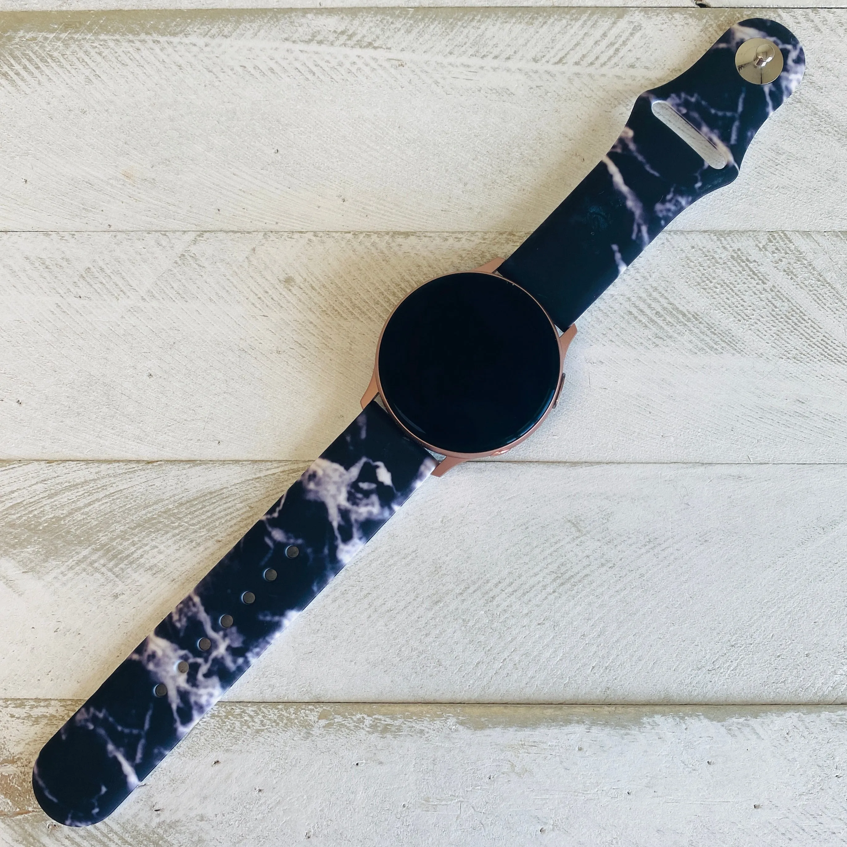 Marble Print Silicone Band For Samsung Watch Multiple Colors Available