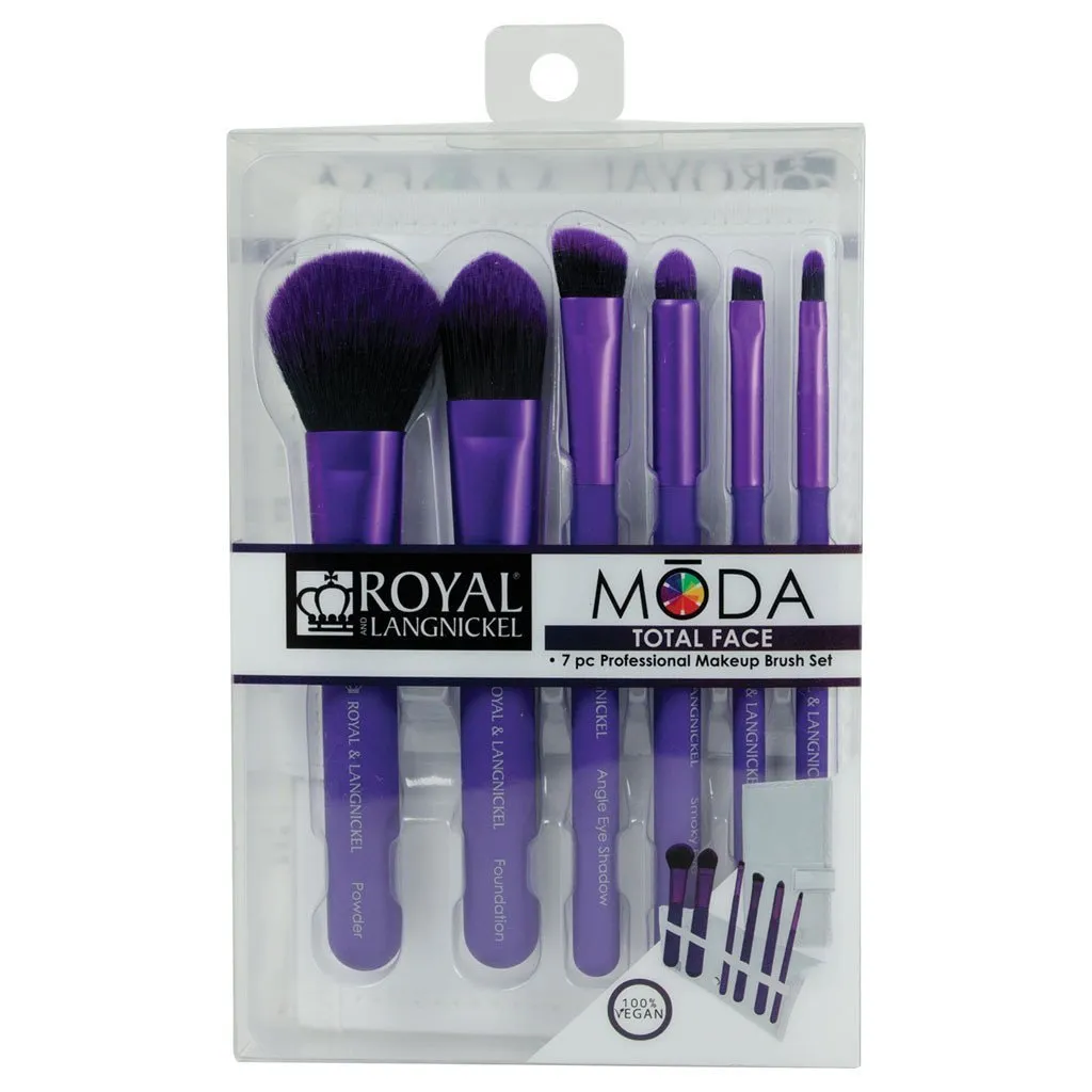 MŌDA® Total Face 7pc Purple Brush Kit