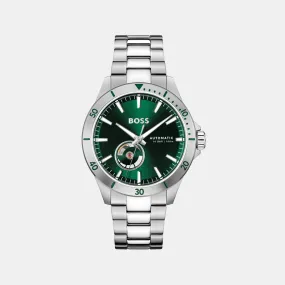 Men Automatic Green Dial Analog Stainless Steel Watch 1514200