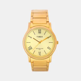 Men Gold Analog Stainless Steel Watch TW000R431