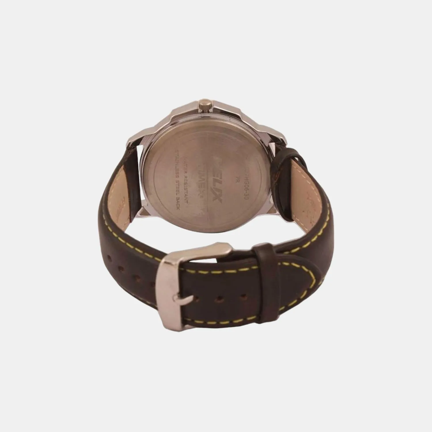 Men's Brown Analog Leather Watch TW027HG06