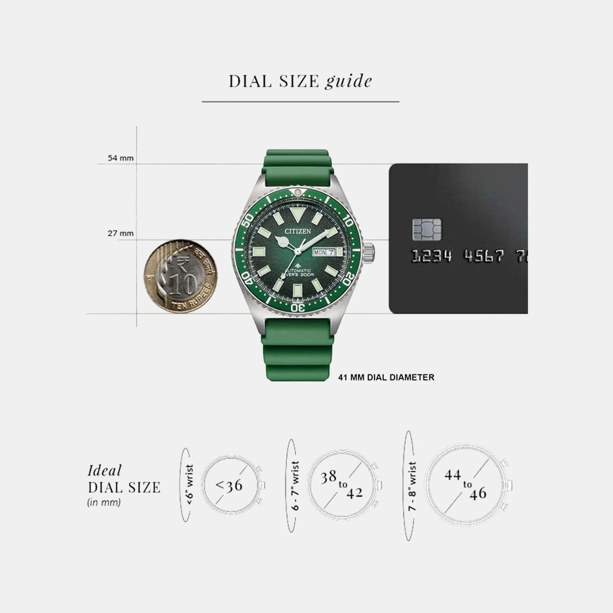 Men's Green Analog Stainless Steel Watch NY0121-09X