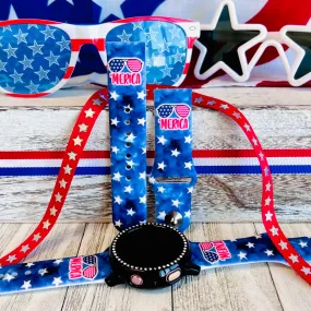 'Merica Print Silicone Band For Samsung Watch