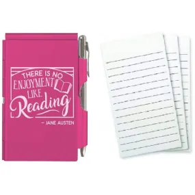 Metal Flip Note Case With Pen & 3 Pack Refill , Austen Pink