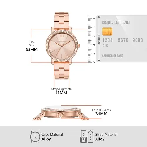 Michael Kors Analog Rose Gold Dial Women's Watch-MK7346