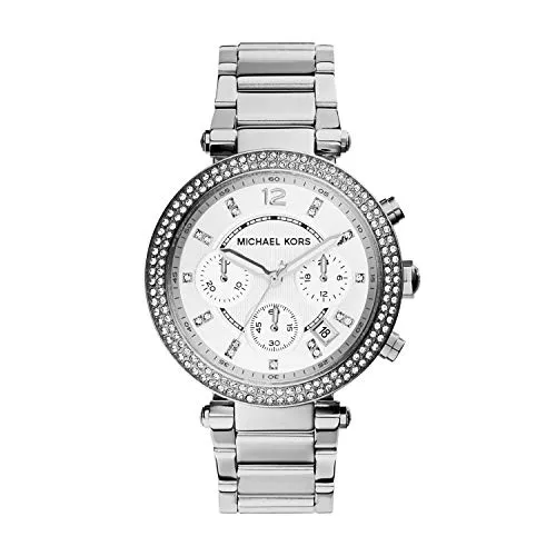 Michael Kors Women's Watch PARKER, 39 mm case size, Chronograph movement, Stainless Steel strap