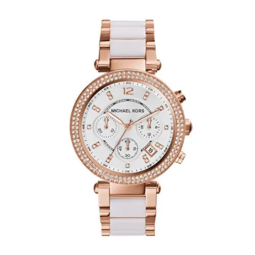 Michael Kors Women's Watch PARKER, 39 mm case size, Chronograph movement, Stainless Steel strap