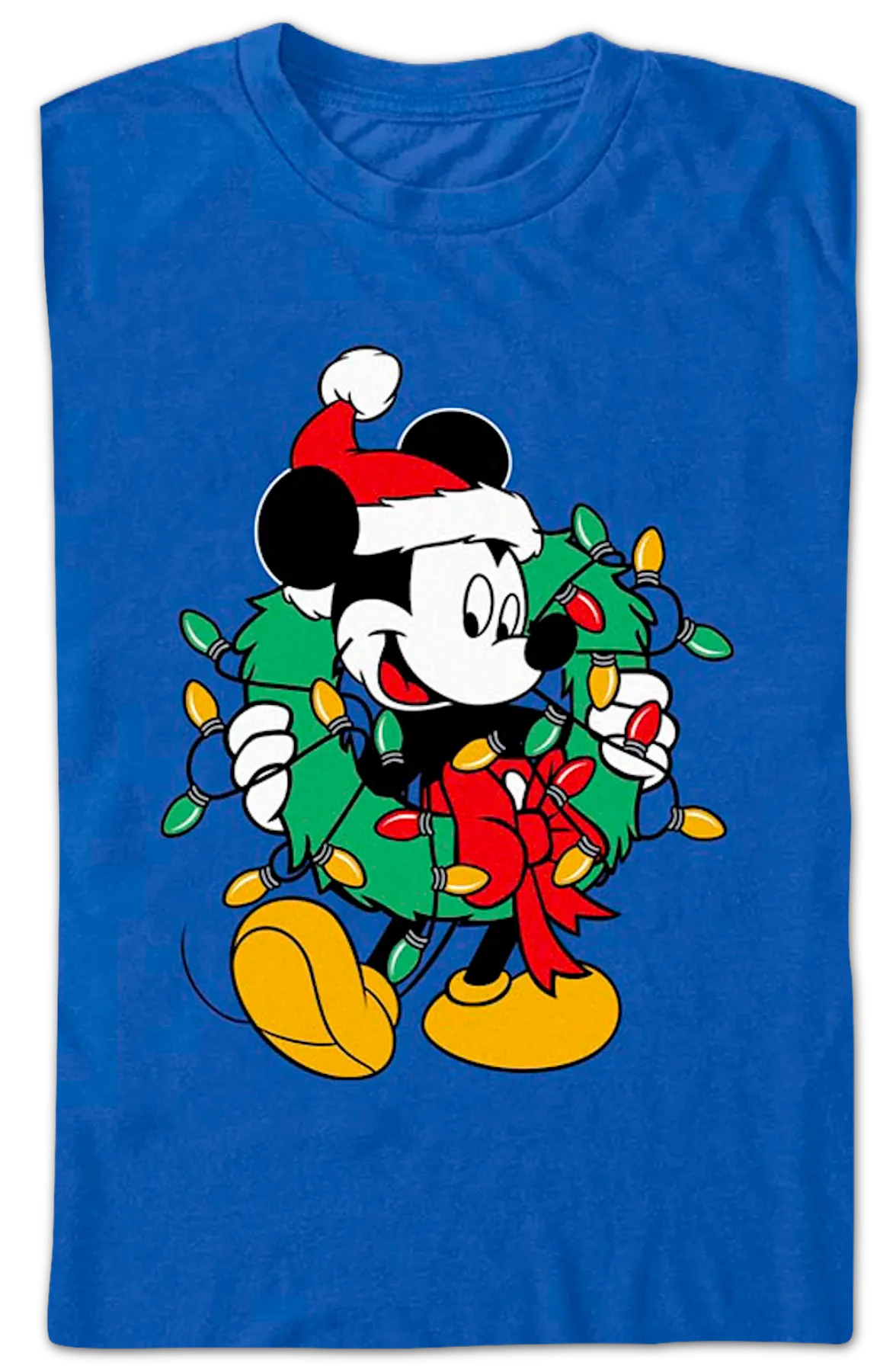 Mickey Mouse Christmas Wreath Disney T-Shirt