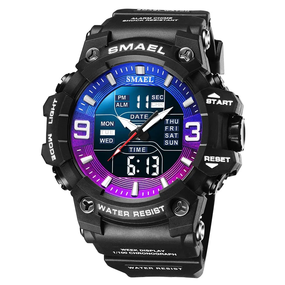 Military Watches Men Sport  Watch Waterproof Alarm Clock Dual Time Wristwatches Digital 8049B Army Watches Military