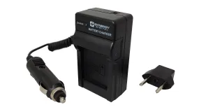 Mini Battery Charger Kit For Samsung BP-88A Batteries - With Fold-in Wall Plug, Car & EU Adapters