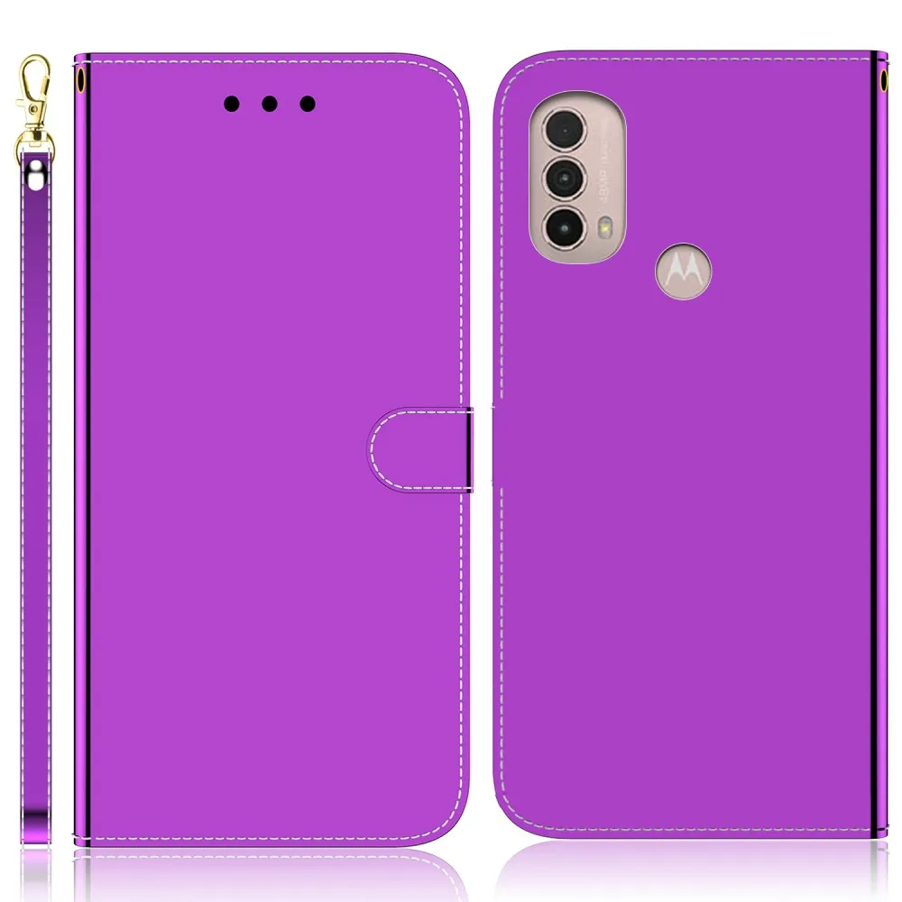 Mirror Motorola Moto E30 / E40 / E20 flip case - Purple