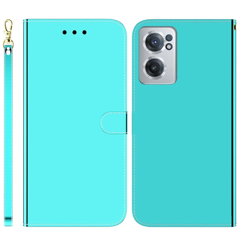 Mirror OnePlus Nord CE 2 5G flip case - Cyan