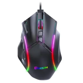 MKESPN X15 High-Performance RGB Wired Gaming Mouse with 12 Programmable Buttons and 12800 DPI