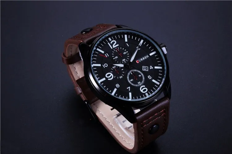 New Brand Curren Men's Watch Men Date Clock Men Casual Quartz Watch Leather Wrist Sports Watches Military Army Relogio Male