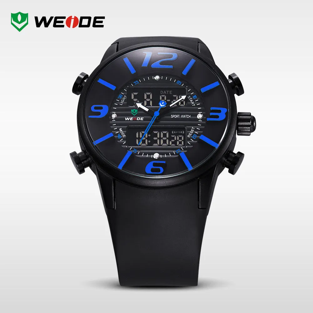 New WEIDE Unique Design Fashion Men Sports Full Steel Watches Men's Quartz Military Army Diver Full Steel Watch