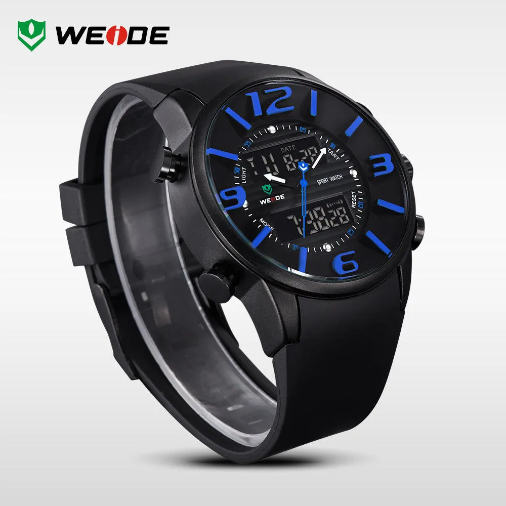 New WEIDE Unique Design Fashion Men Sports Full Steel Watches Men's Quartz Military Army Diver Full Steel Watch