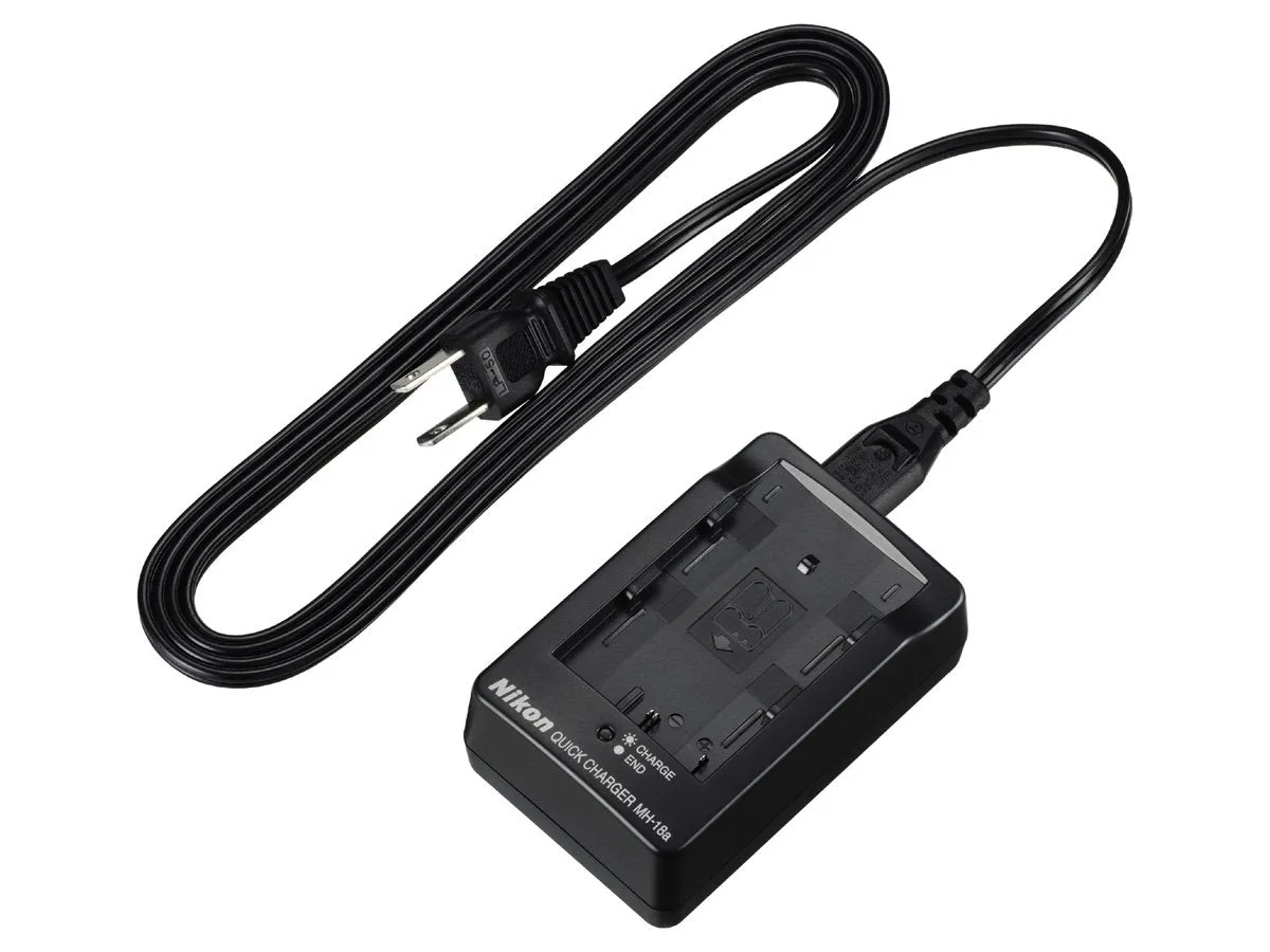 Nikon MH-18a Quick Battery Charger for the EN-EL3e Battery compatible with Nikon D80, D200, D300 and D700 Digital SLR Cameras