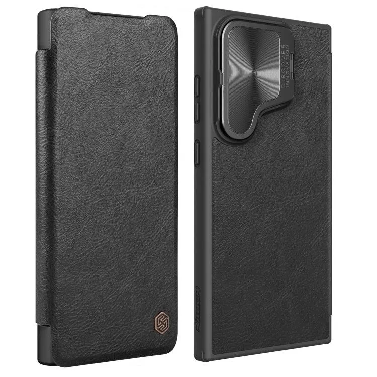 NILLKIN Qin Series Leather Flip Case with Camera Protection for Samsung Galaxy S24 Ultra 5G