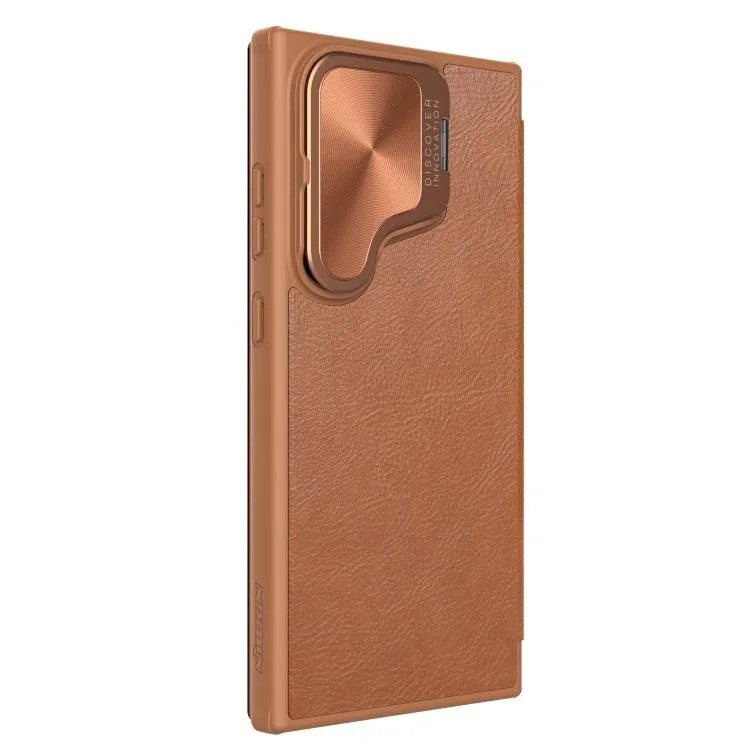 NILLKIN Qin Series Leather Flip Case with Camera Protection for Samsung Galaxy S24 Ultra 5G