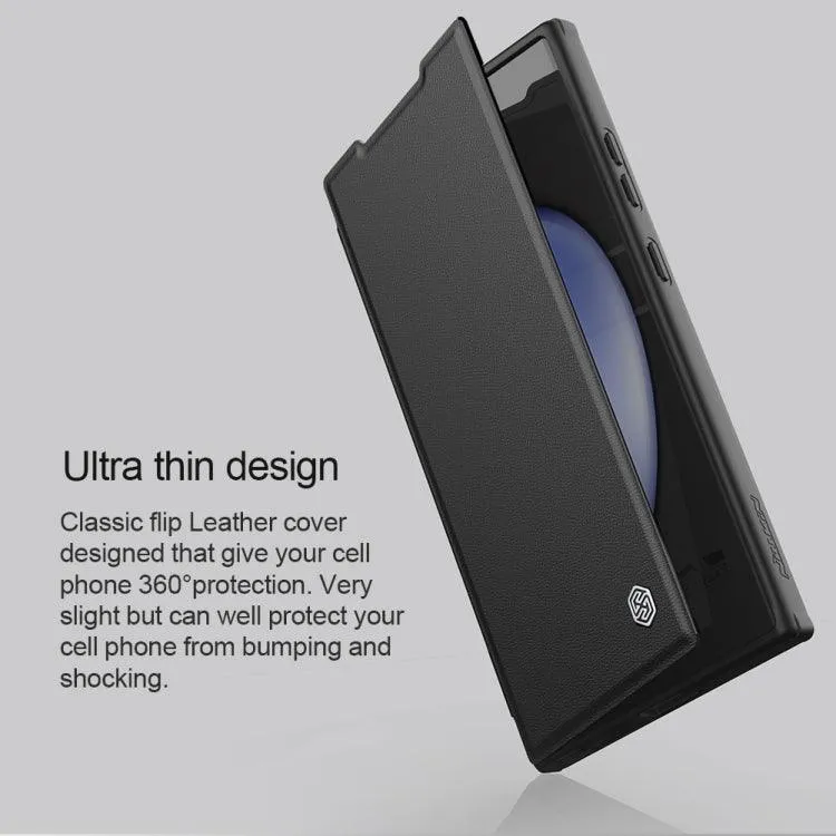 NILLKIN Qin Series Leather Flip Case with Camera Protection for Samsung Galaxy S24 Ultra 5G