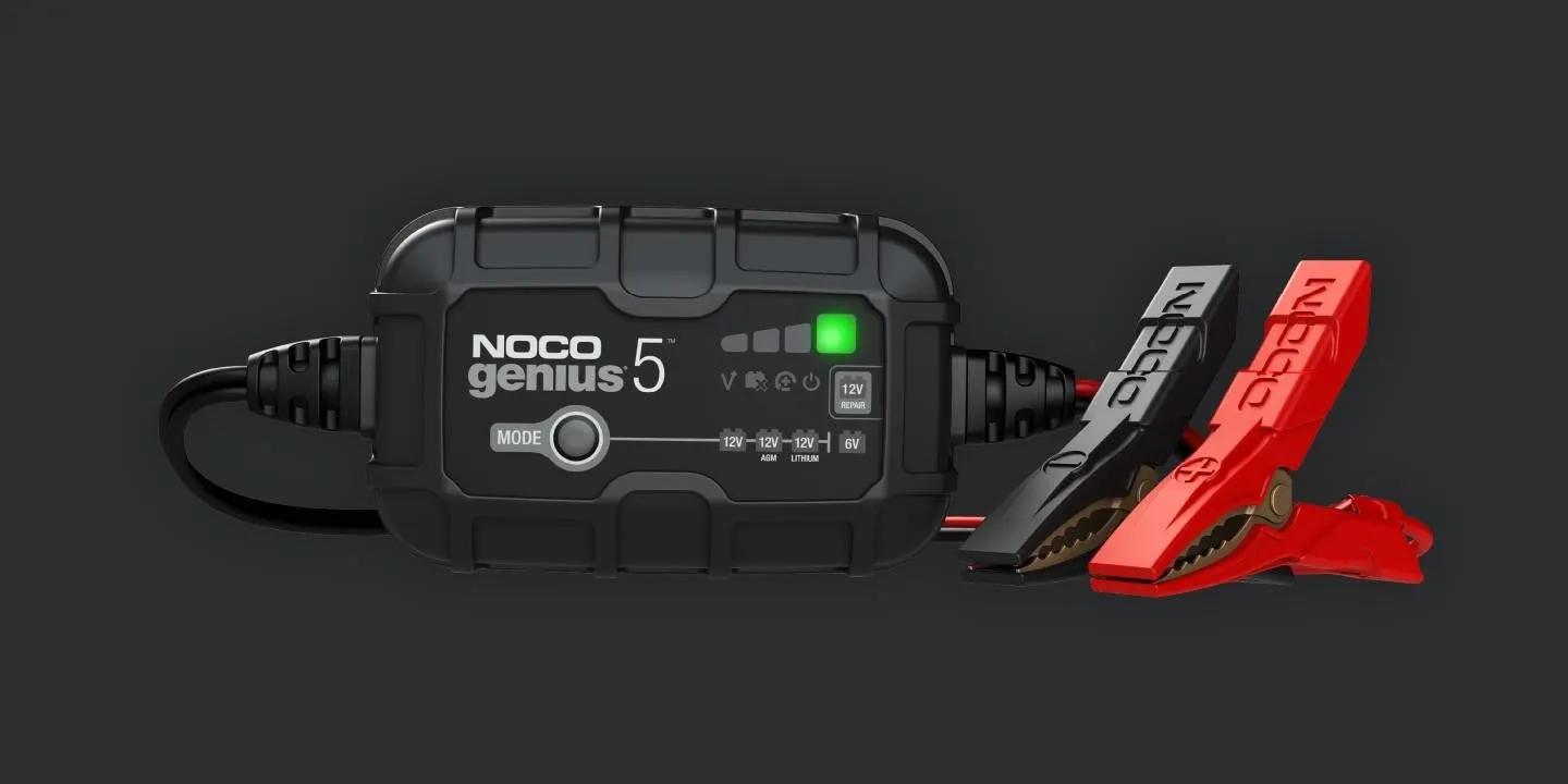 Noco Genius5 5A Battery Charger For 6V/12V Batteries With Maintenance And Desulphurisation Function