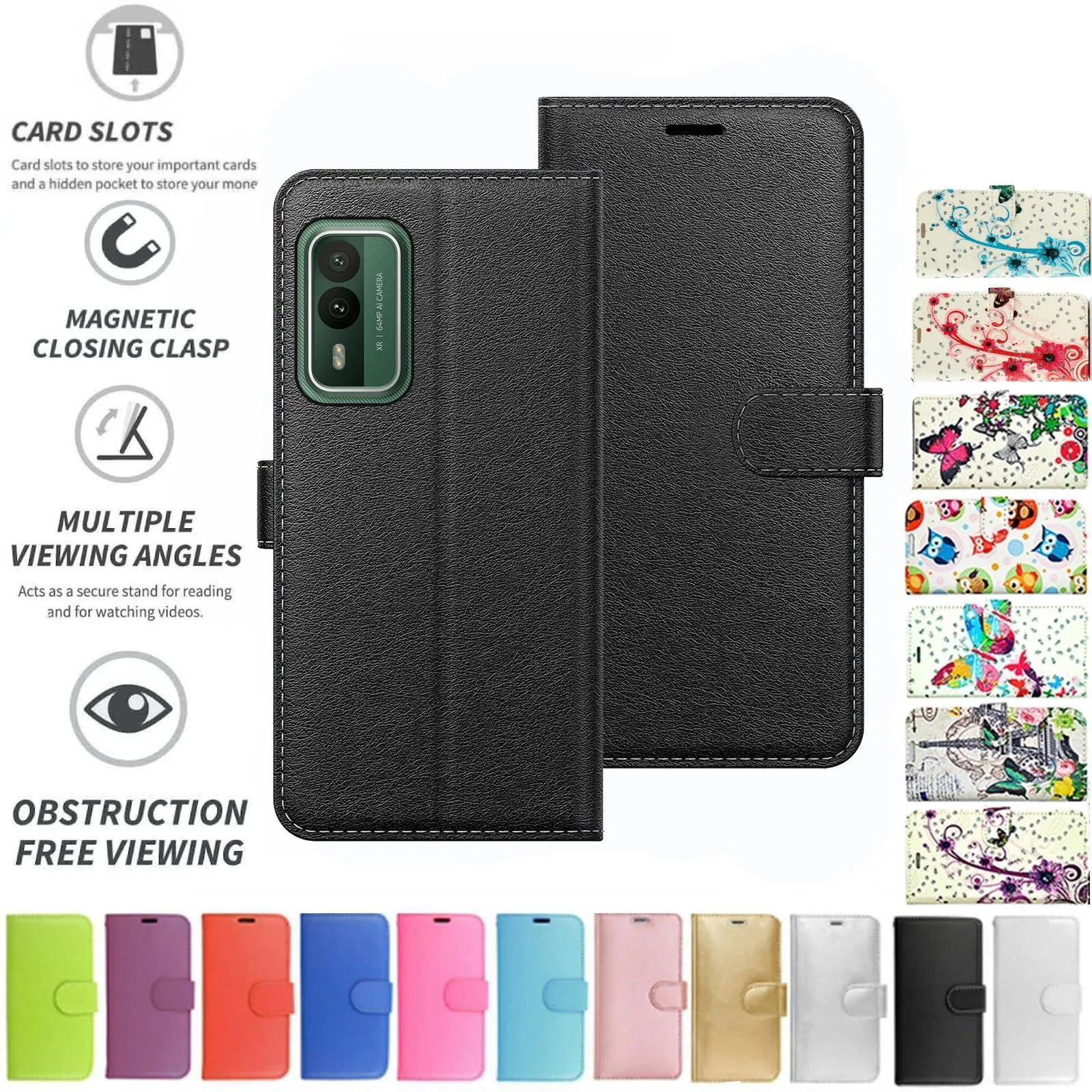 Nokia XR21 Flip Folio Book Wallet Case