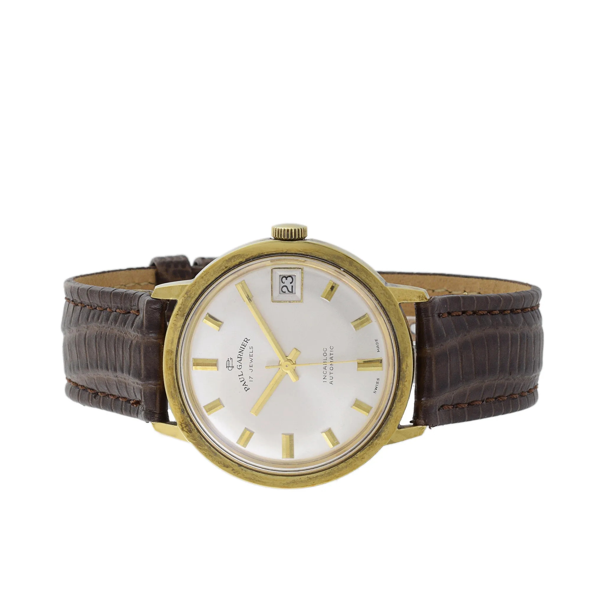 Paul Garnier Calatrava Date Automatic Rolled Gold Plate