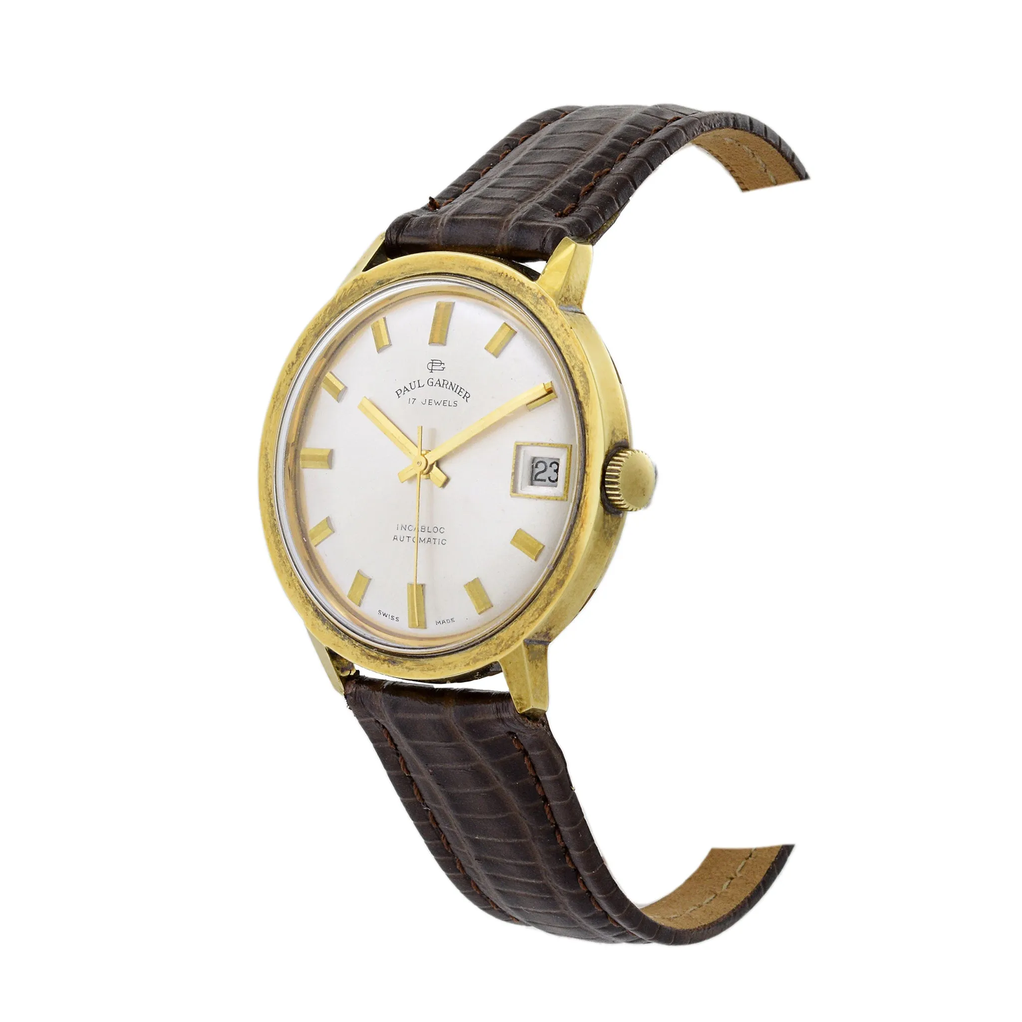 Paul Garnier Calatrava Date Automatic Rolled Gold Plate