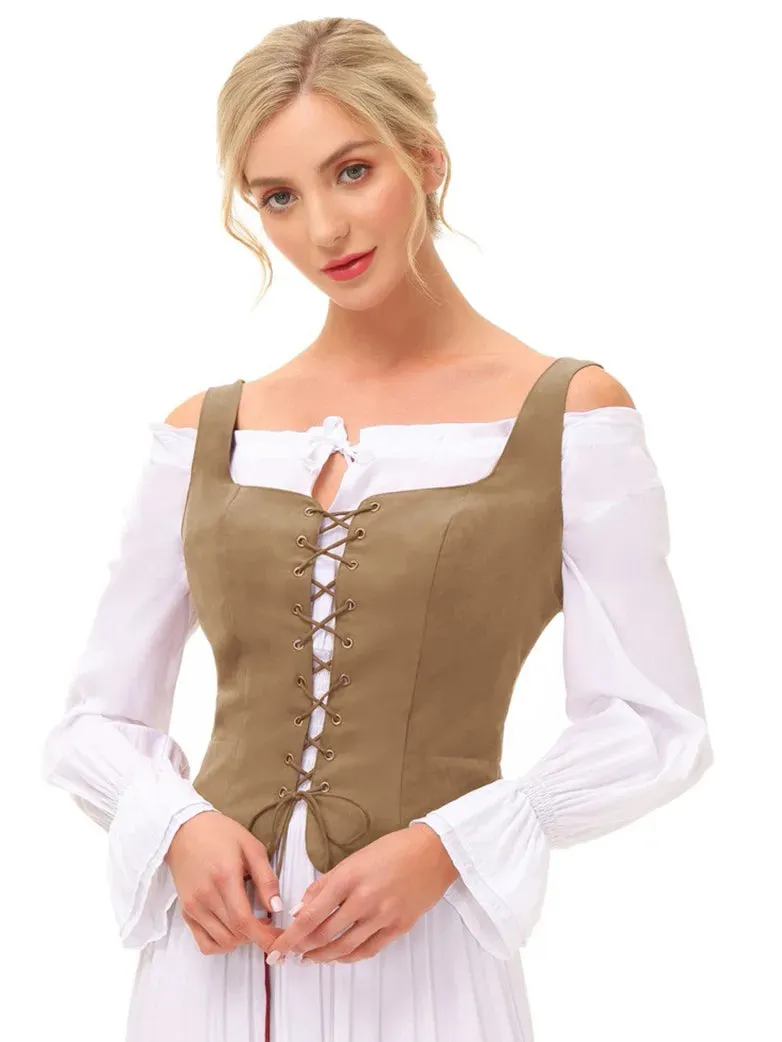 Pirate Renaissance Lace up Corset Vest Bodice