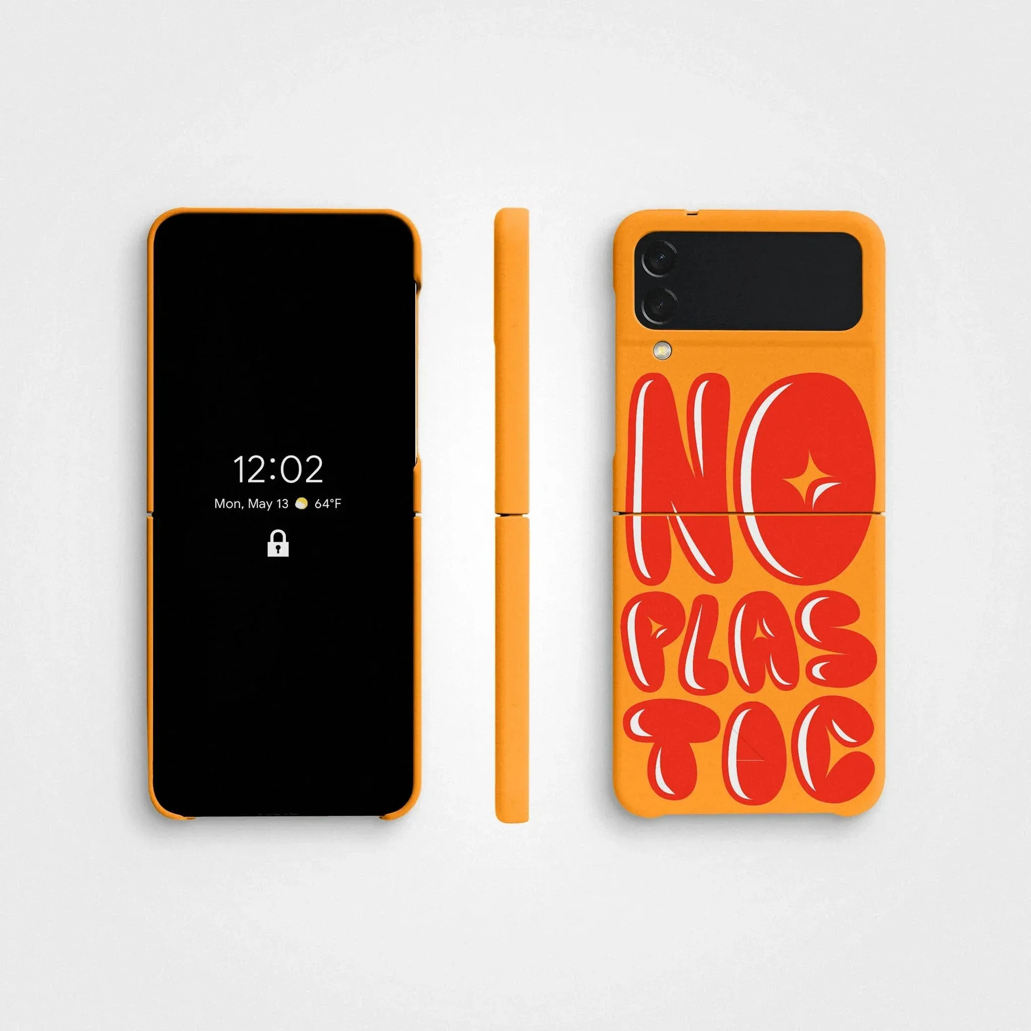 Plant-based phone case, orange graffiti | No plastic