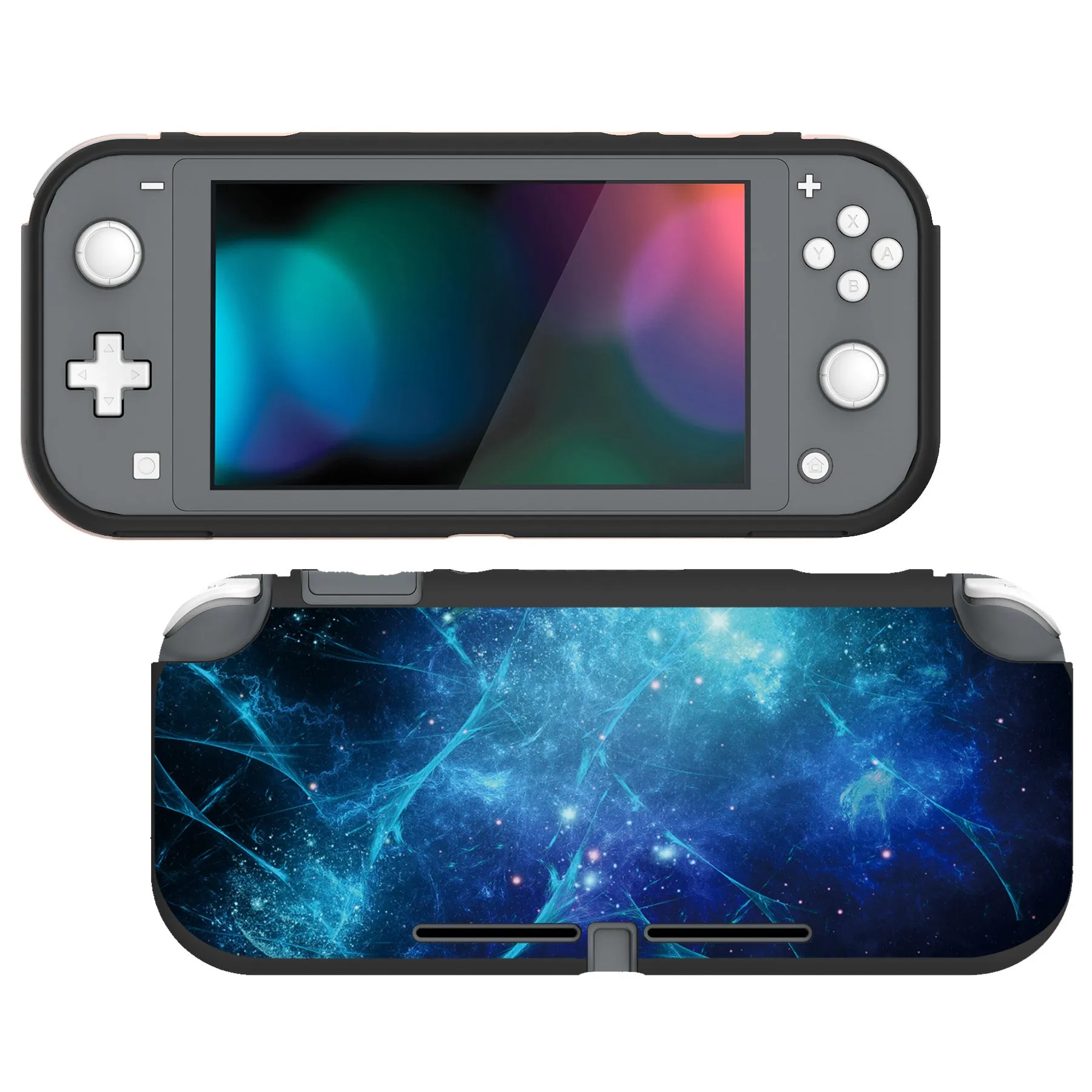 PlayVital Blue Nebula Custom Protective Case for NS Switch Lite, Soft TPU Slim Case Cover for NS Switch Lite - LTU6012