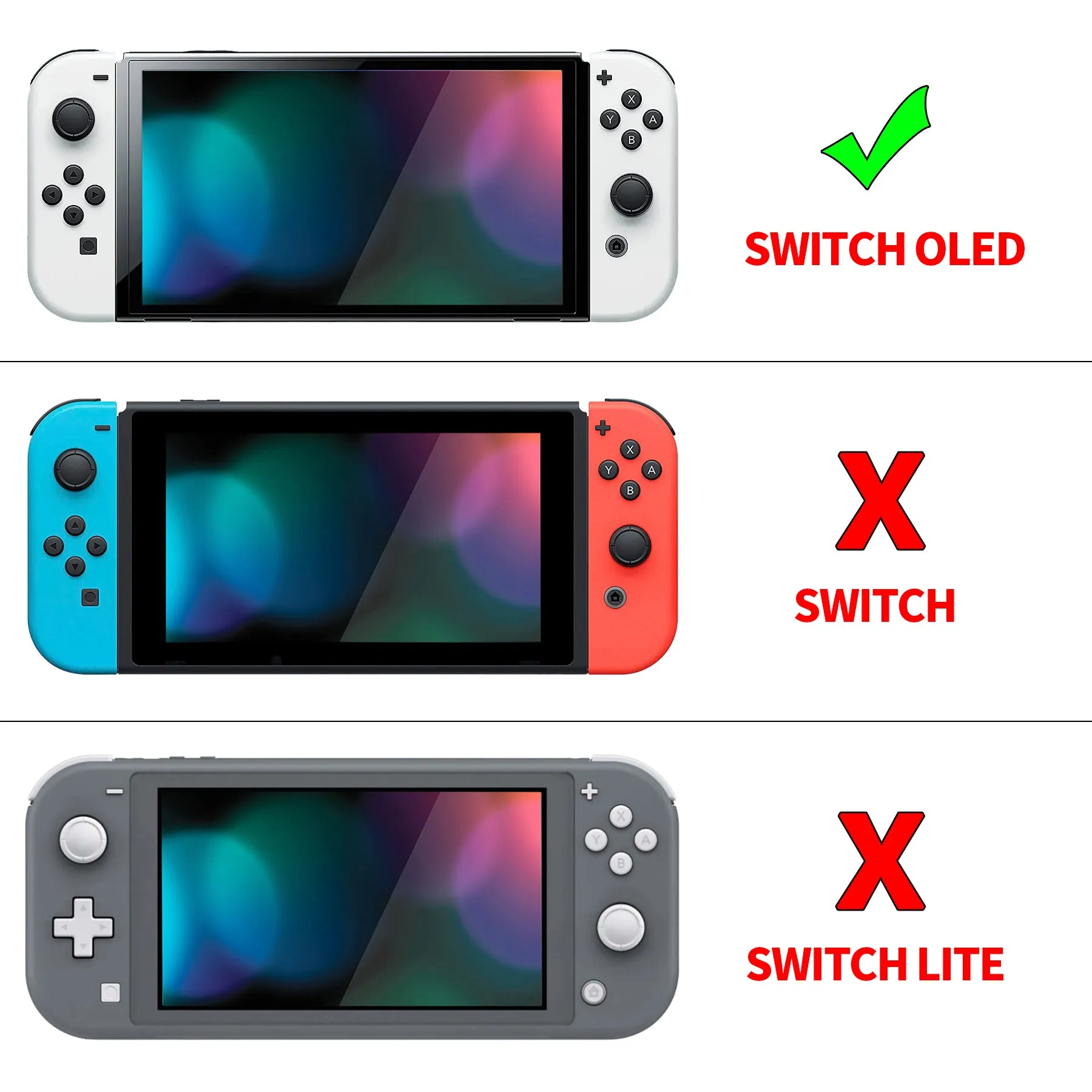 PlayVital ZealProtect Soft Protective Case for Switch OLED, Flexible Protector Joycon Grip Cover for Switch OLED with Thumb Grip Caps & ABXY Direction Button Caps - Santa Deer - XSOYV6044