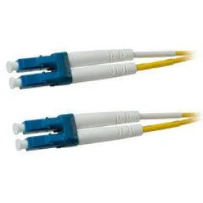 Plenum LC Duplex Fiber Optic Patch Cable, OS2 9/125 Singlemode, Yellow Jacket, Blue Connector, 20 meter (65.6 foot)